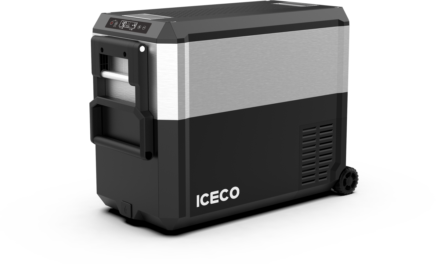 JP50 Pro Dual Zone Wheeled Portable Freezer With Cover - Silver | ICECO | 50 LT