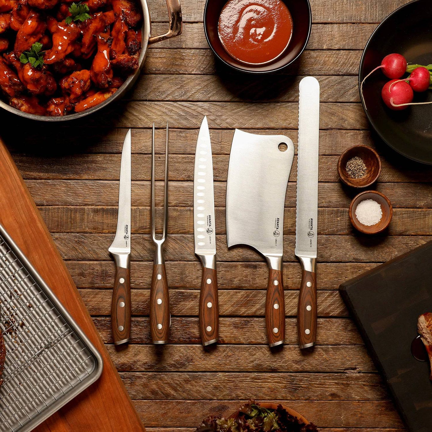 Avanta Forged Pro BBQ Knife Set - 6 Piece