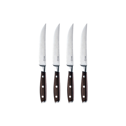 Avanta Smoked Teak Steak Knife Set - 4 Piece