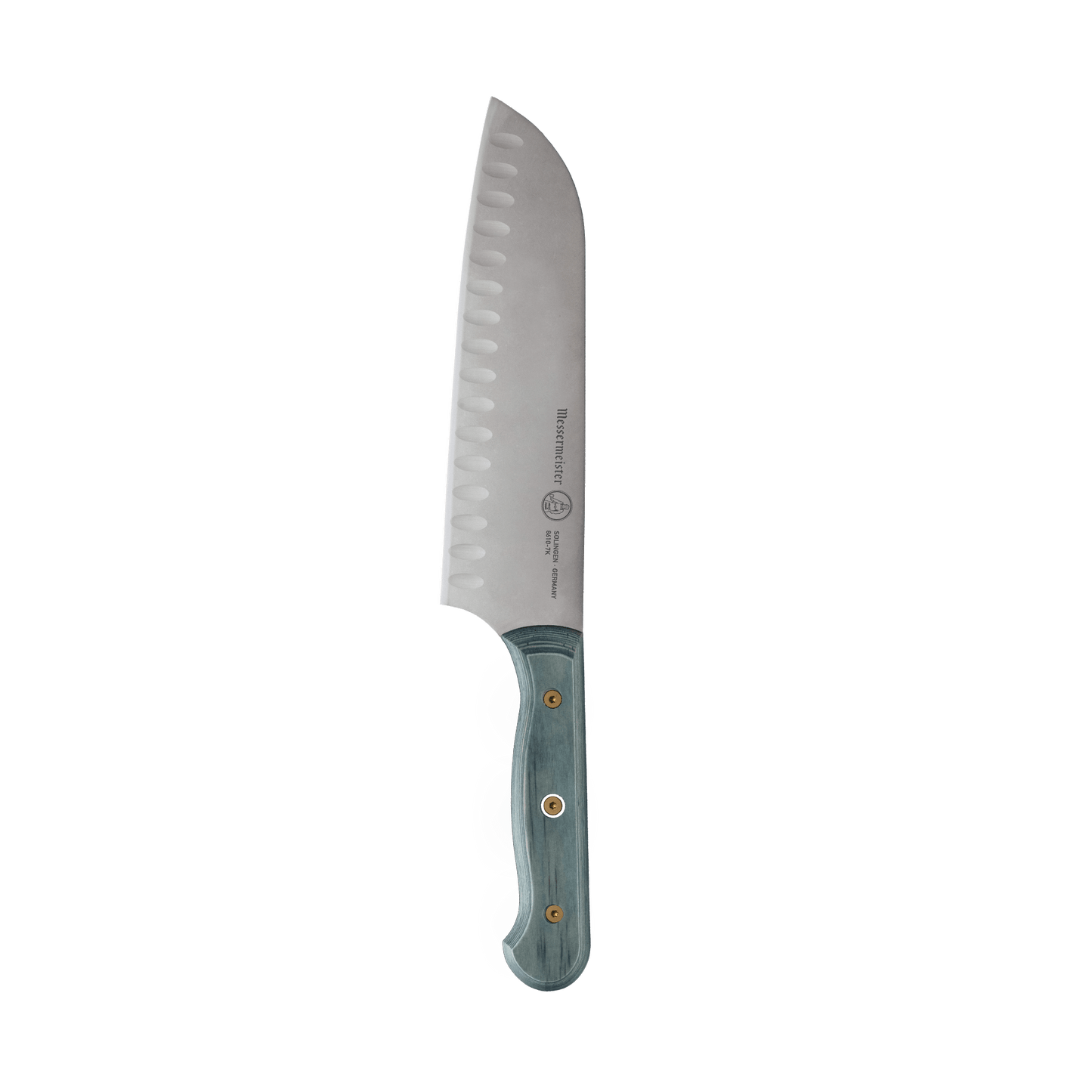 Custom Blue Kullens Santoku Knife - 7"