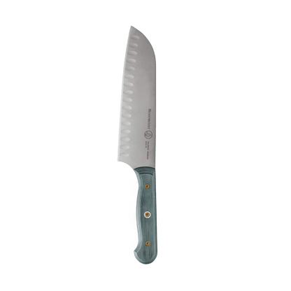 Custom Blue Kullens Santoku Knife - 7"