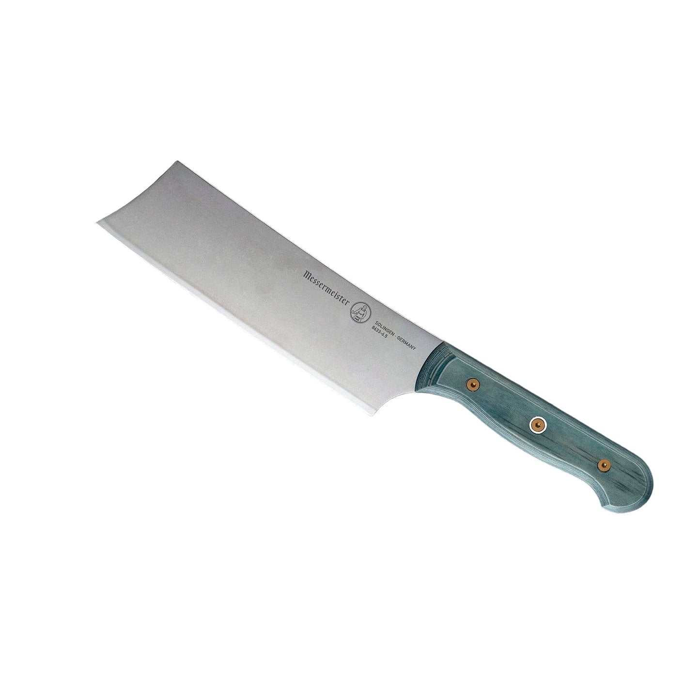 Custom Blue Nakiri Knife - 6.5"