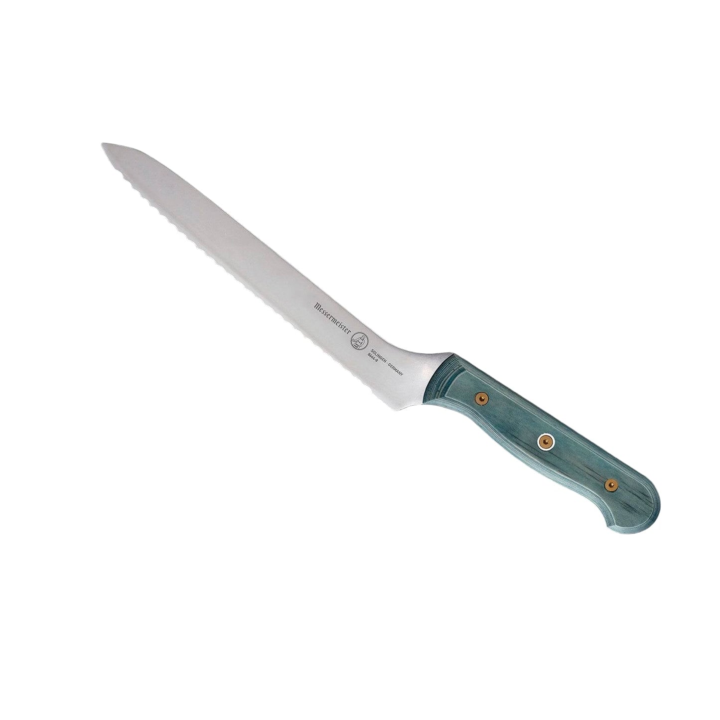 Custom Blue Scalloped Offset Knife - 8"