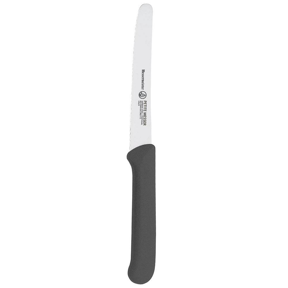 Black Serrated Tomato Knife with Matching Sheath - 4.5"