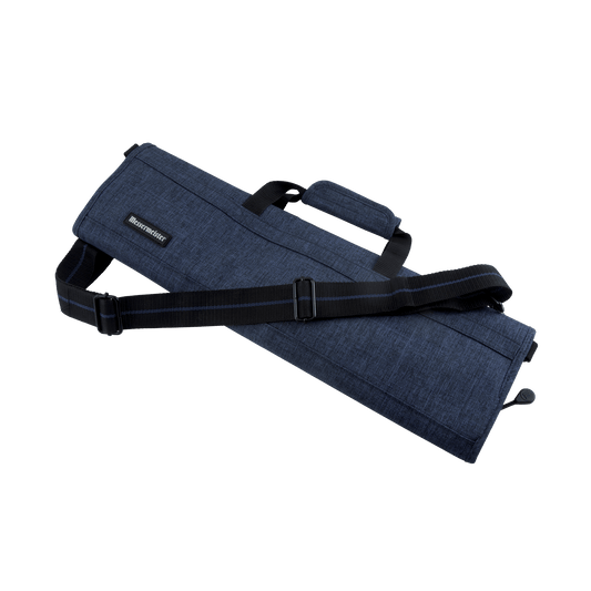 Preservation Heather Navy Knife Roll - 8 Pocket