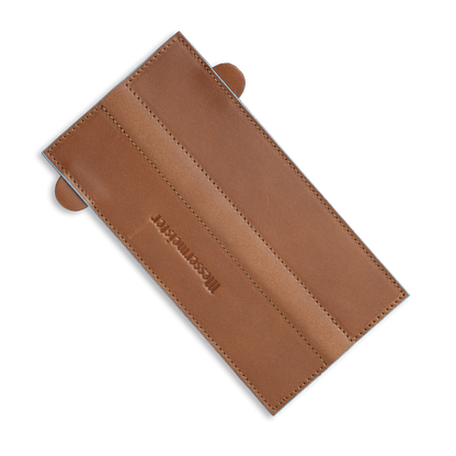 Saddle Brown Leather Magnetic Edge-Guard - 8.5"