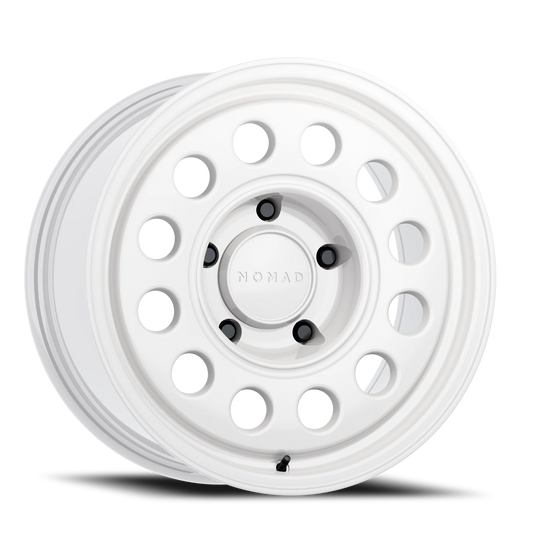 Aluminum Wheels 15x7 501SA Convoy Salt White 5 On 114.3 Bolt Pattern 83.82 Bore -10 Offset Nomad Wheels
