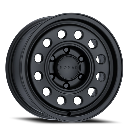 Aluminum Wheels 15x7 501SB Convoy Satin Black 6 On 139.7 Bolt Pattern 107.95 Bore -10 Offset Nomad Wheels
