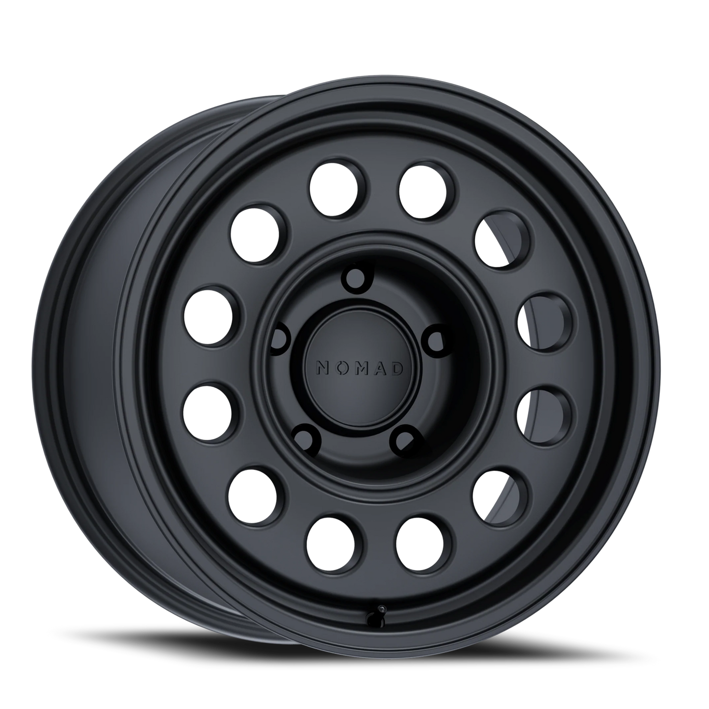 Aluminum Wheels 17x7.5 501SB Convoy Satin Black 5 On 130 Bolt Pattern 78.1 Bore 50 Offset Nomad Wheels
