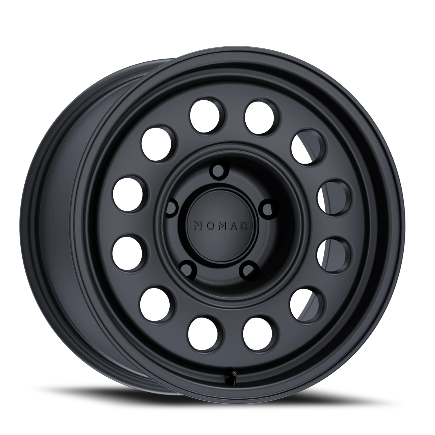 Aluminum Wheels 17x8.5 501SB Convoy Satin Black 5 On 127 Bolt Pattern 78.1 Bore -10 Offset Nomad Wheels
