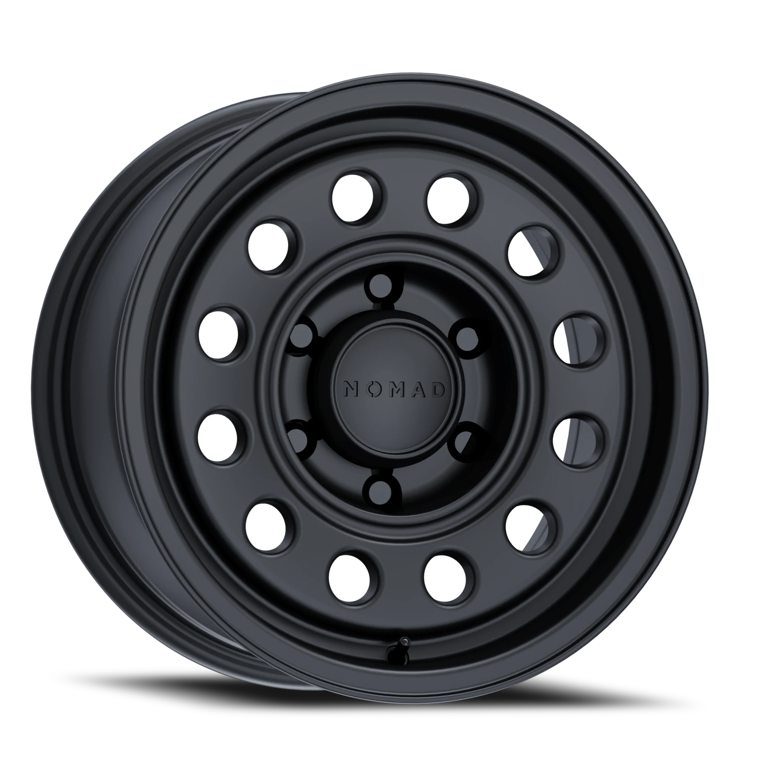 Aluminum Wheels 17x8.5 501SB Convoy Satin Black 6 On 120 Bolt Pattern 78.1 Bore 0 Offset Nomad Wheels