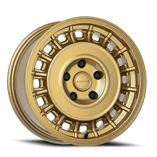 Aluminum Wheels 15x7 502GR Arvo Gold Rush 5 On 100 Bolt Pattern 56.1 Bore 15 Offset Nomad Wheels