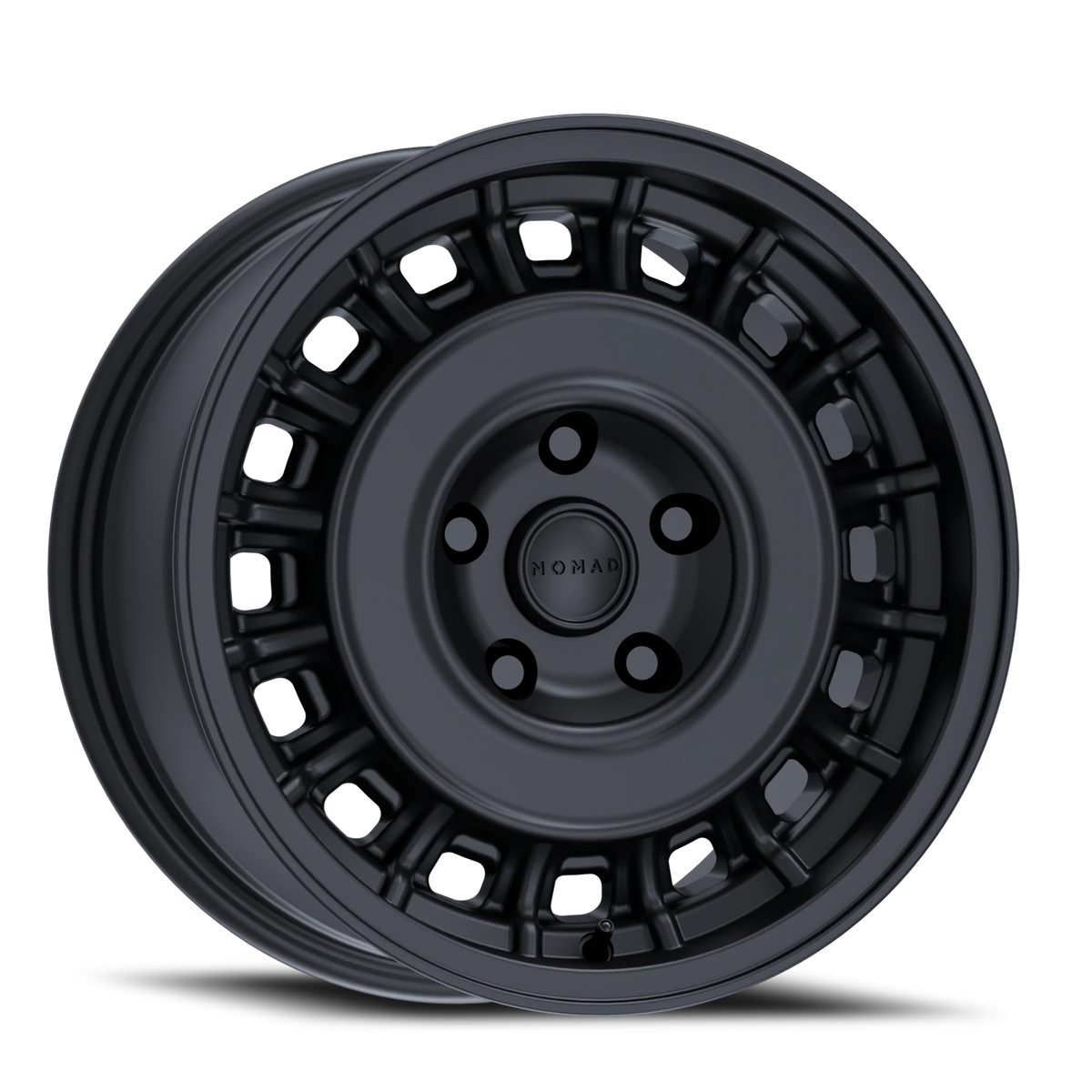 Aluminum Wheels 15x7 502SB Arvo Satin Black 5 On 100 Bolt Pattern 56.1 Bore 15 Offset Nomad Wheels