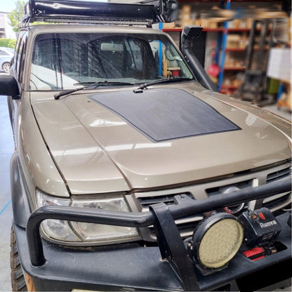 Nissan Patrol GU (Y61 without  scoop) Lensun 90W Hood/Bonnet Flexible Solar Panel-1