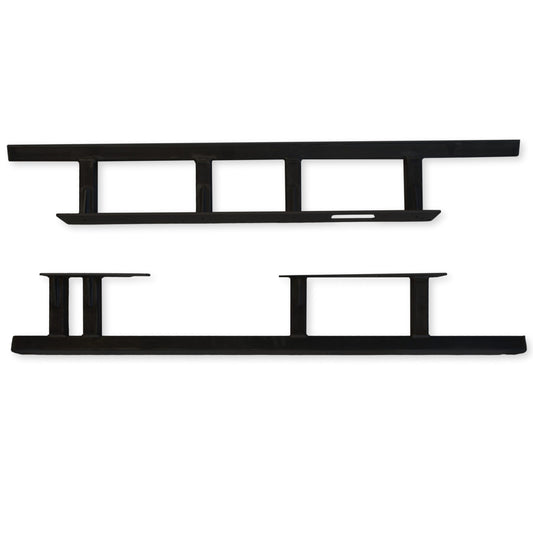 Low-Pro Rock Rails | 10-24 4Runner - Satin Black Powdercoat