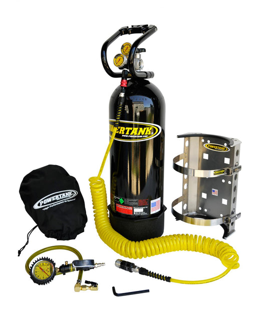 CO2 Tank 20 Lb Package B System 250 PSI Gloss Black Power Tank