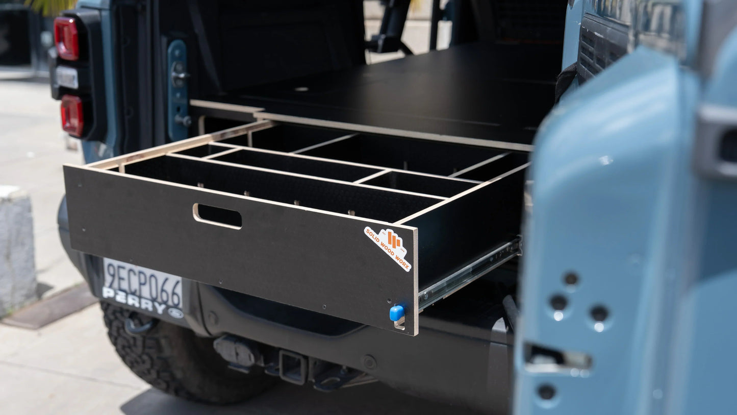 Bronco 4-Door Single Drawer Storage PreCut Kit - 2 options