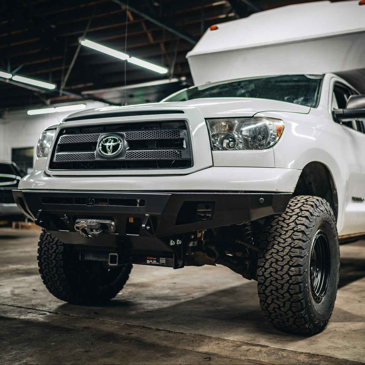 Tundra Overland Series Front Bumper / 2nd Gen / 2007-2013 | Full-Height Bull Bar w/ Tube Gussets | Raw - Unfinished
