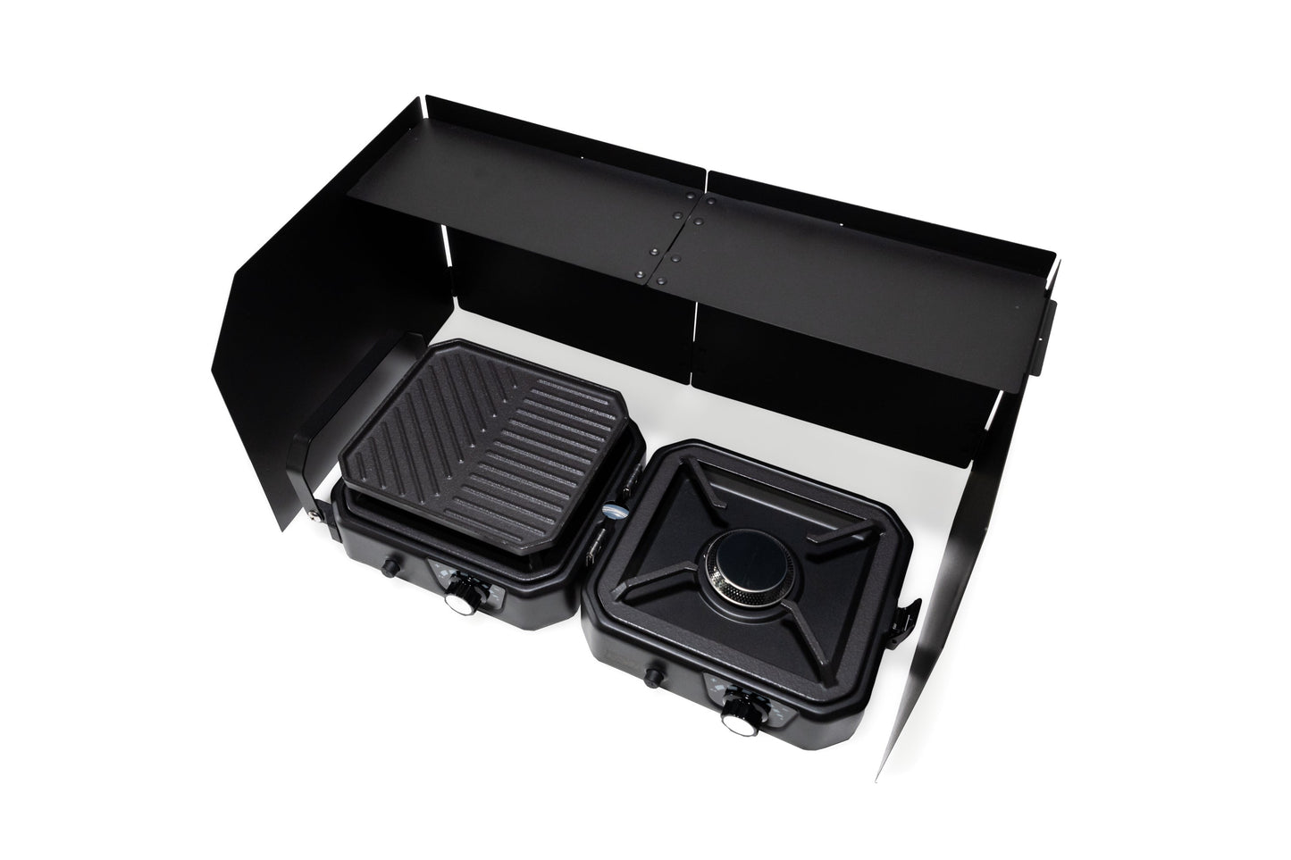 Portable 2 Burner Camp Stove & Wind Screen - Clearance