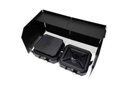 Portable 2 Burner Camp Stove & Wind Screen - Clearance