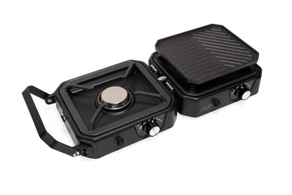 Portable 2 Burner Camp Stove & Wind Screen - Clearance