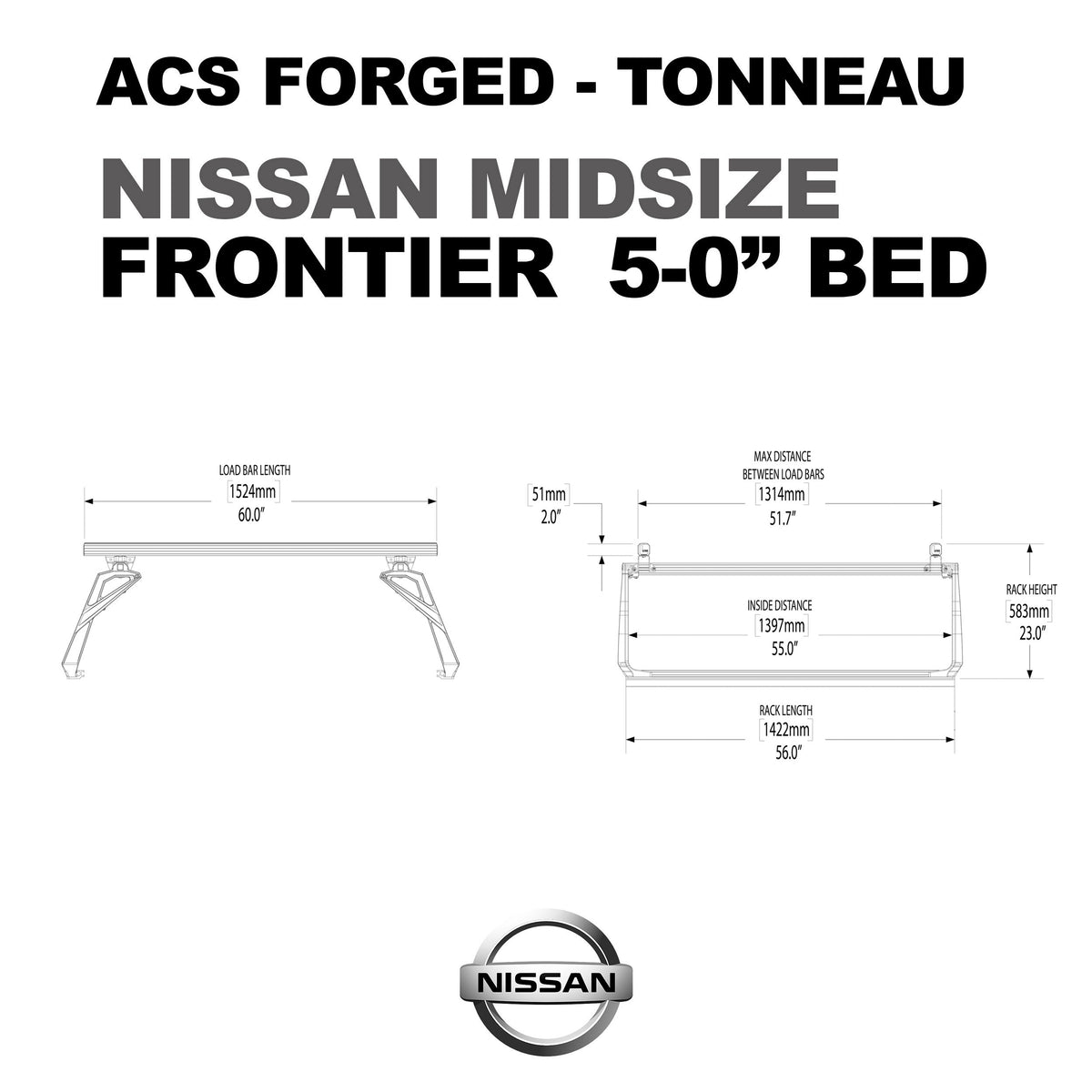 ACS FORGED TONNEAU - RACK ONLY - Nissan