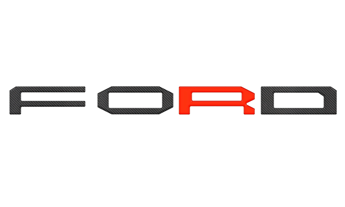 Grille Letter Overlays Fits 2024-2027 Ford Ranger Raptor