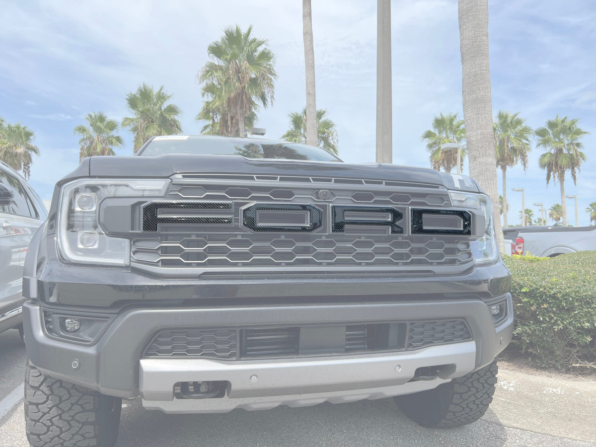 Grille Letter Overlays Fits 2024-2027 Ford Ranger Raptor