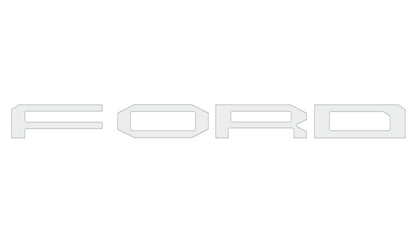Grille Letter Overlays Fits 2024-2027 Ford Ranger Raptor