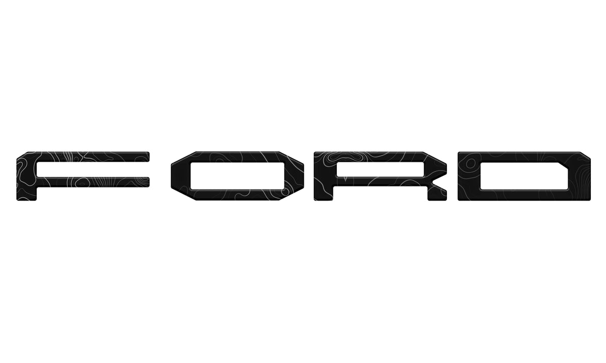 Grille Letter Overlays Fits 2024-2027 Ford Ranger Raptor