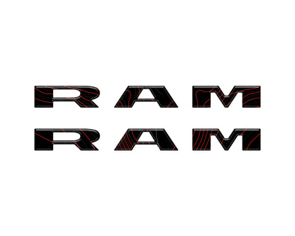 Front Door Emblem Overlays Fits 2025-2026 Ram 1500/2500/3500