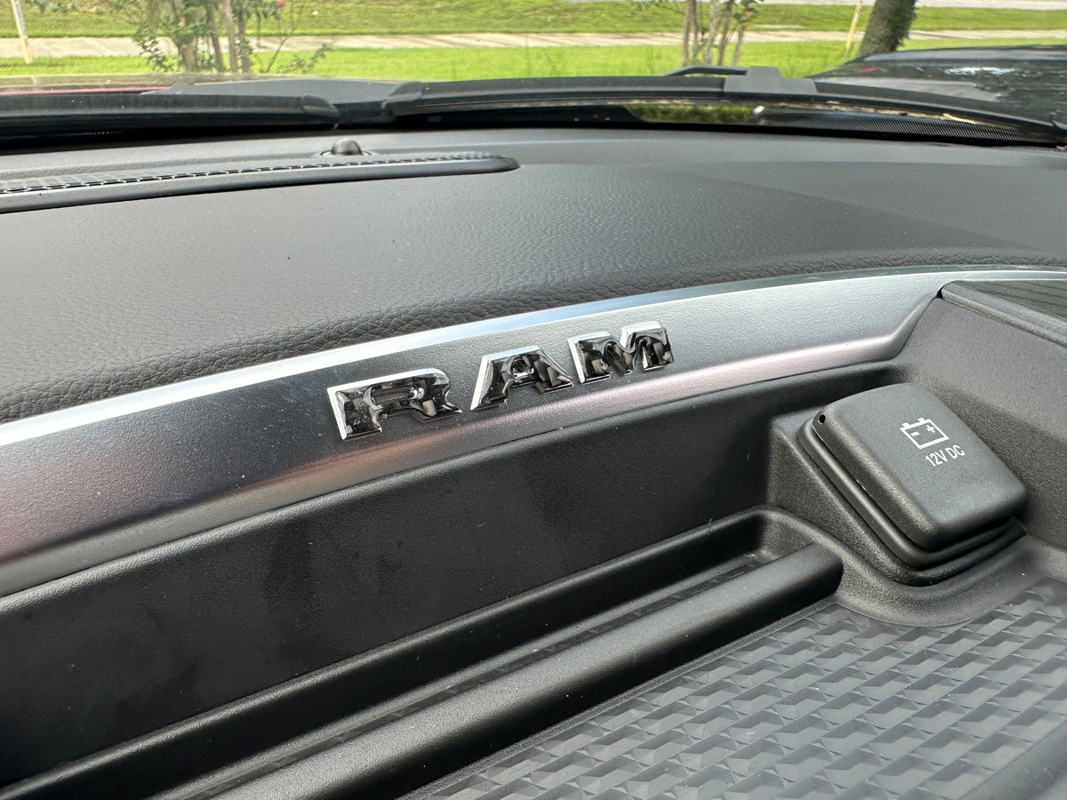 Center Dash Letter Overlays Fits 2025-2027 Ram 1500/2500/3500