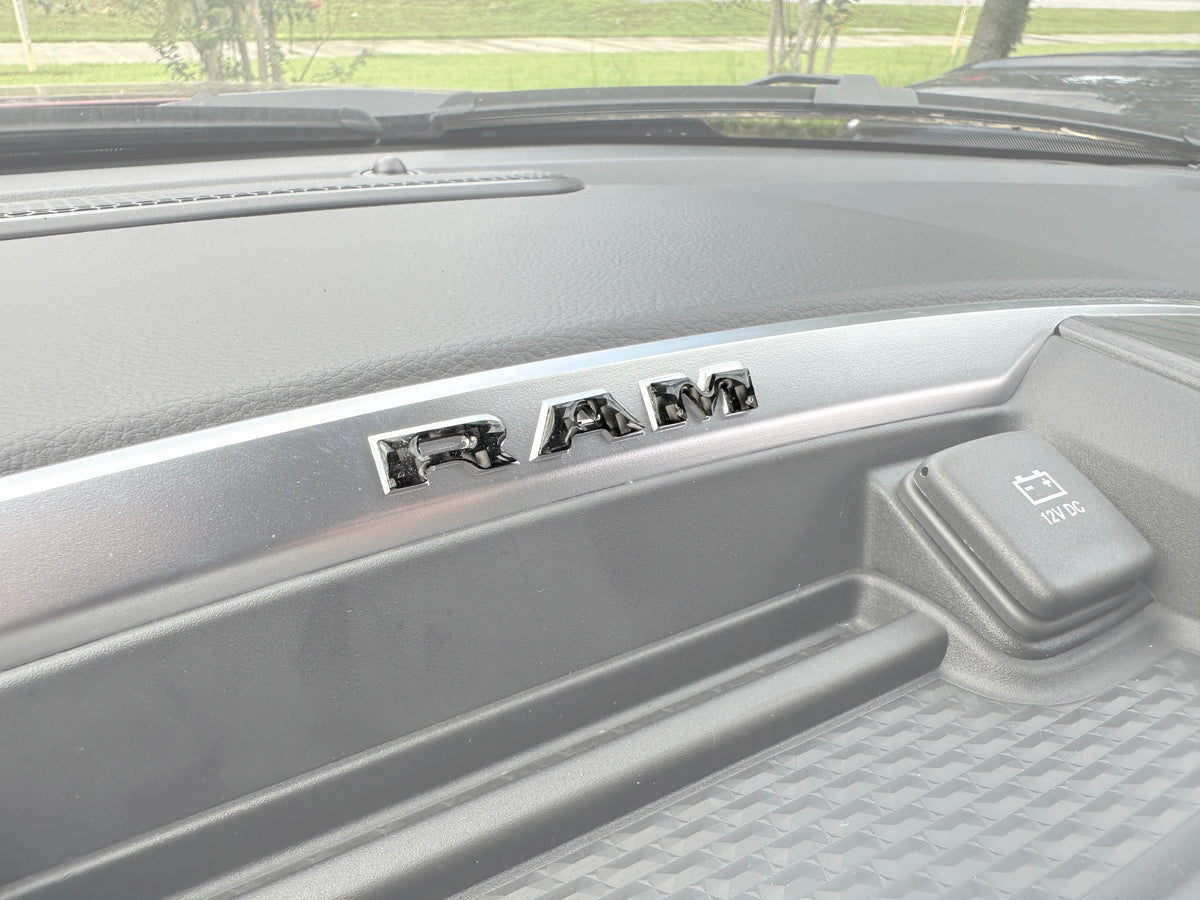 Center Dash Letter Overlays Fits 2025-2027 Ram 1500/2500/3500