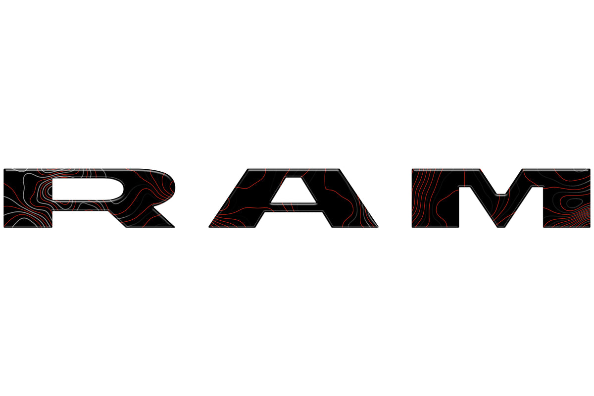 Tailgate Letter Overlays Fits 2025-2027 Ram 2500/3500