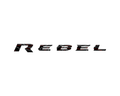 Rebel Tailgate Emblem Letter Inserts Fits 2025-2027 Ram 1500/2500/3500