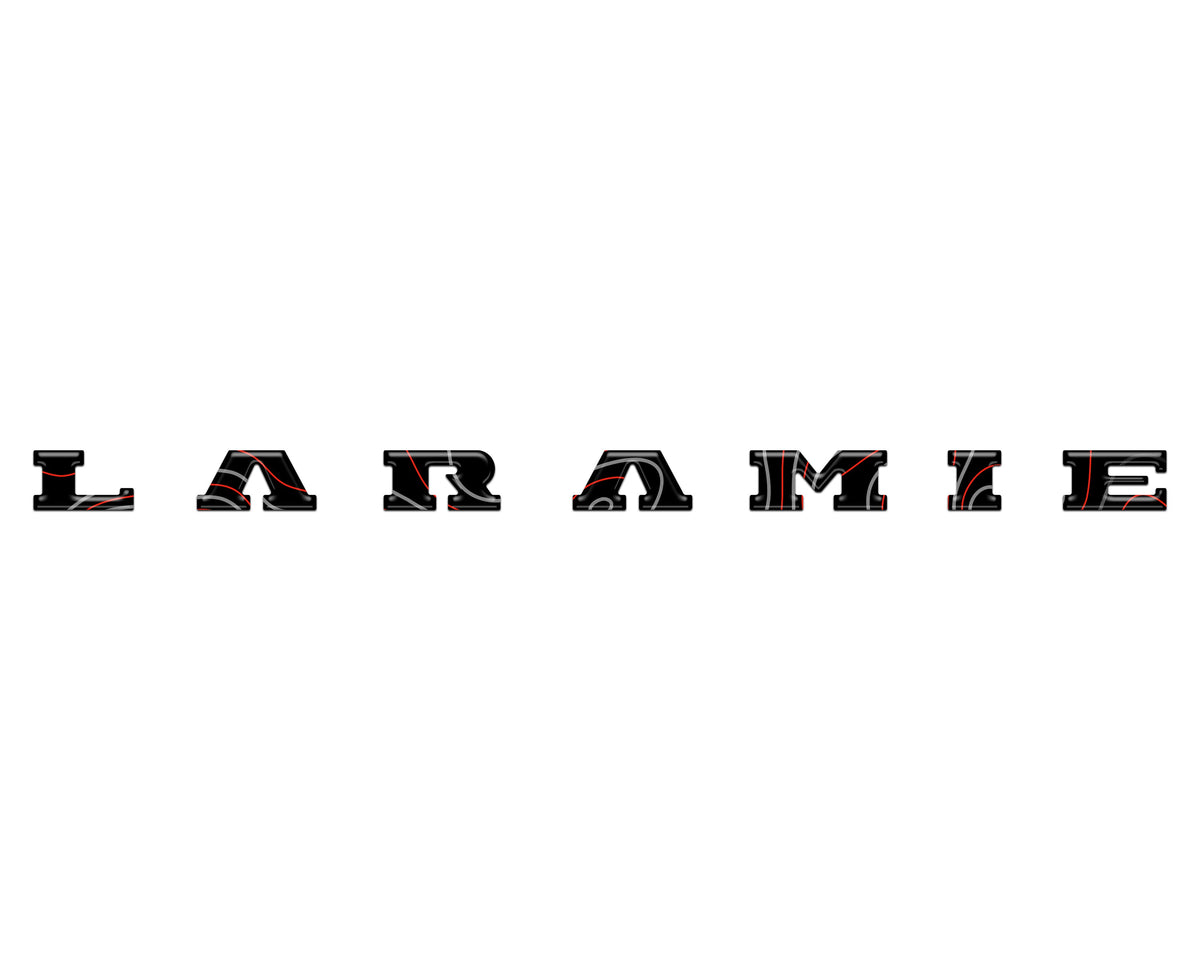 Laramie Tailgate Emblem Letter Inserts Fits 2025-2027 Ram 1500/2500/3500