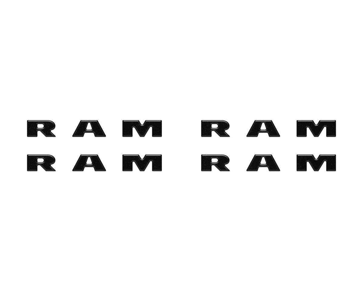 Base Model Running Board Letter Inserts Fits 2025-2027 Ram 1500/2500/3500