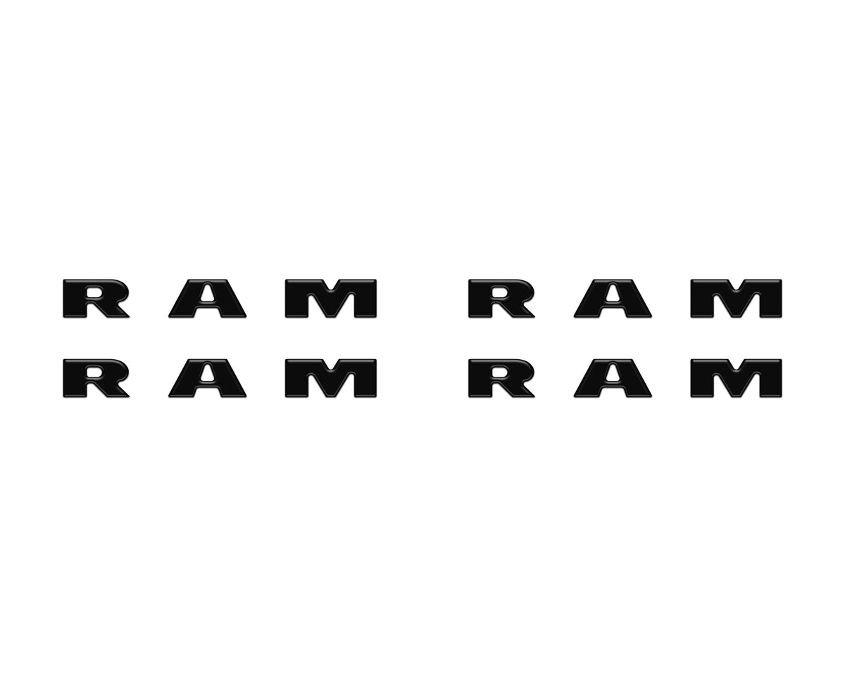 Base Model Running Board Letter Inserts Fits 2025-2027 Ram 1500/2500/3500