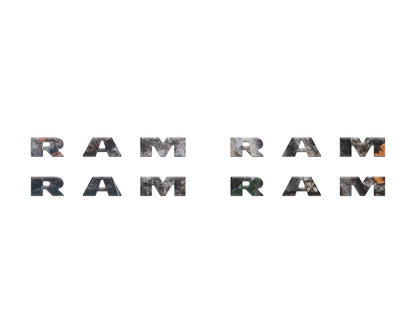 Base Model Running Board Letter Inserts Fits 2025-2027 Ram 1500/2500/3500
