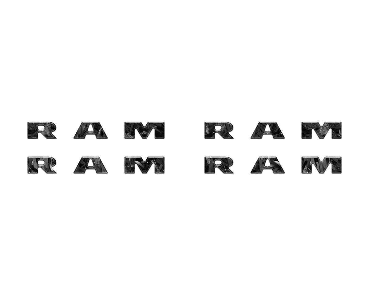 Base Model Running Board Letter Inserts Fits 2025-2027 Ram 1500/2500/3500
