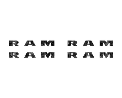 Base Model Running Board Letter Inserts Fits 2025-2027 Ram 1500/2500/3500