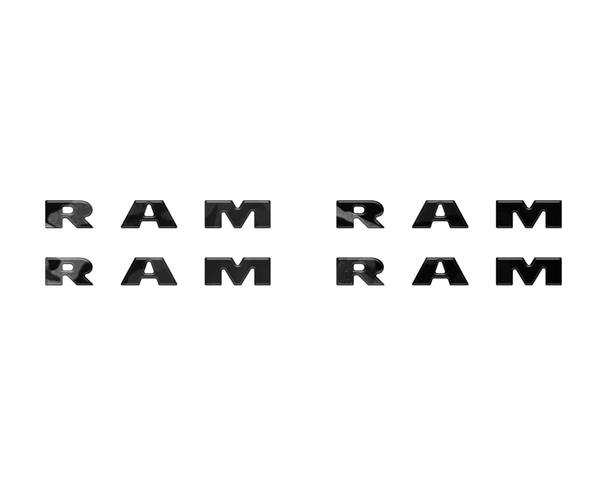 Base Model Running Board Letter Inserts Fits 2025-2027 Ram 1500/2500/3500