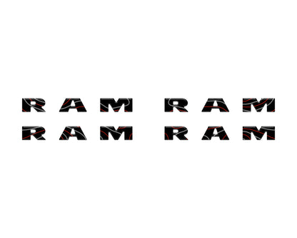 Base Model Running Board Letter Inserts Fits 2025-2027 Ram 1500/2500/3500