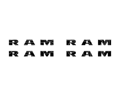 Base Model Running Board Letter Inserts Fits 2025-2027 Ram 1500/2500/3500