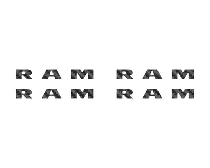 Base Model Running Board Letter Inserts Fits 2025-2027 Ram 1500/2500/3500
