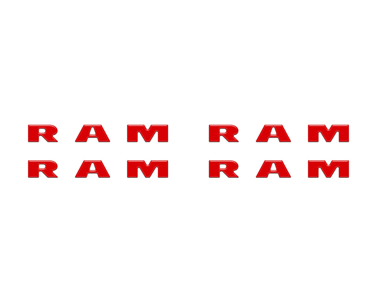 Base Model Running Board Letter Inserts Fits 2025-2027 Ram 1500/2500/3500