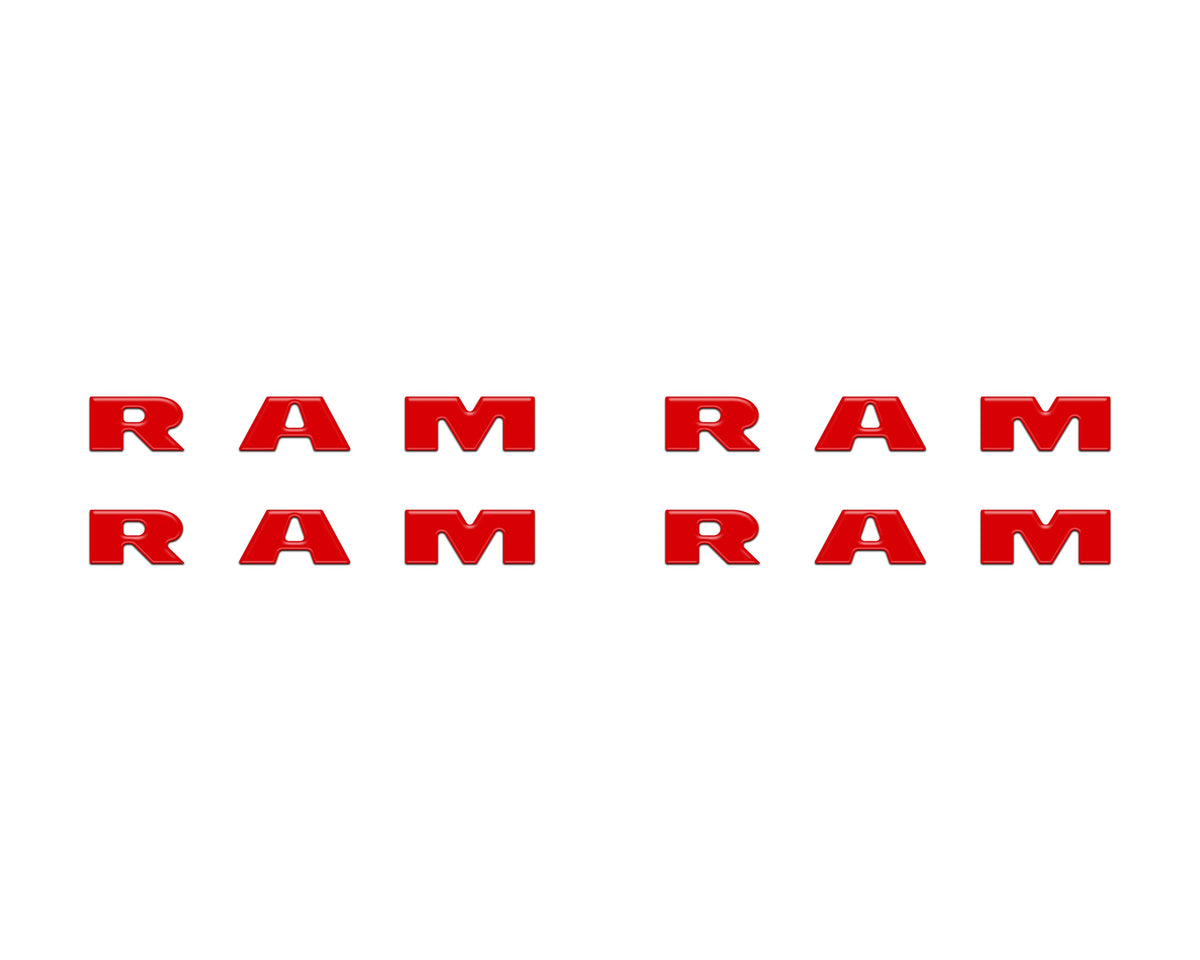 Base Model Running Board Letter Inserts Fits 2025-2027 Ram 1500/2500/3500