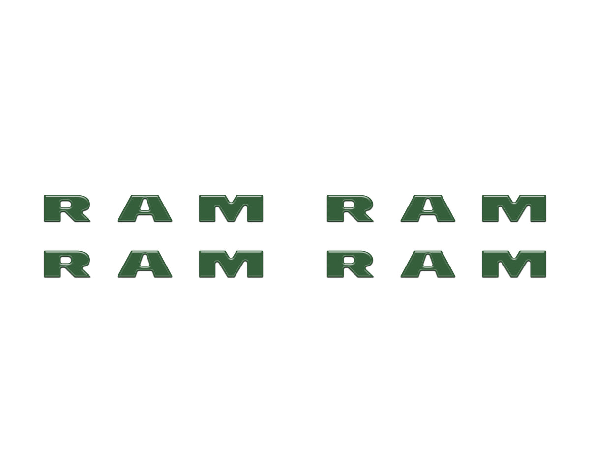 Base Model Running Board Letter Inserts Fits 2025-2027 Ram 1500/2500/3500