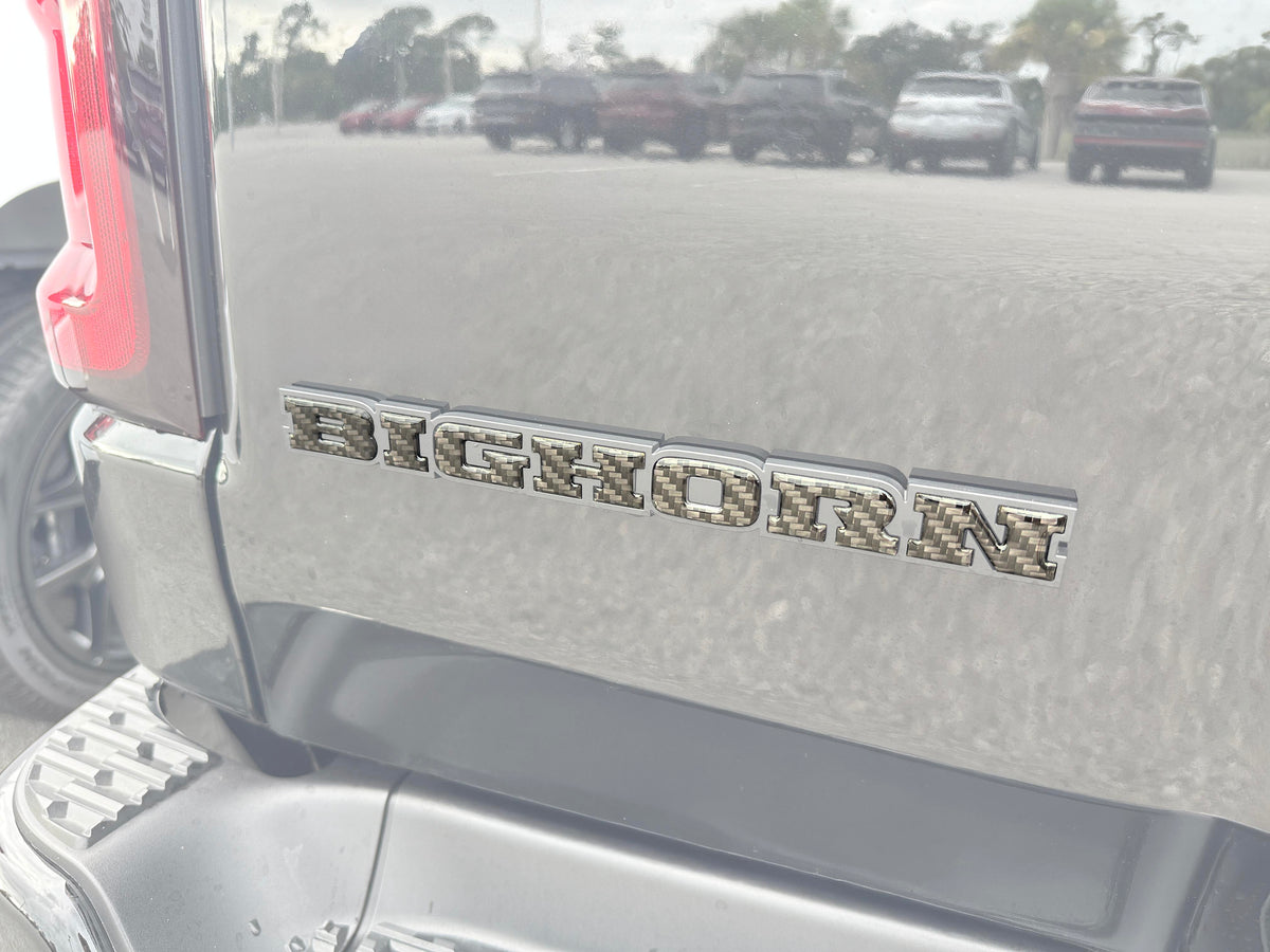 Bighorn Tailgate Emblem Letter Inserts Fits 2025-2027 Ram 1500/2500/3500