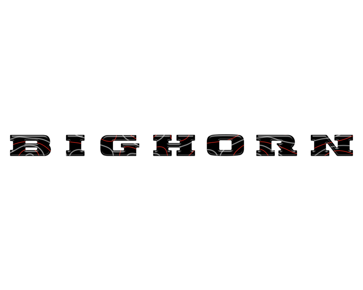 Bighorn Tailgate Emblem Letter Inserts Fits 2025-2027 Ram 1500/2500/3500